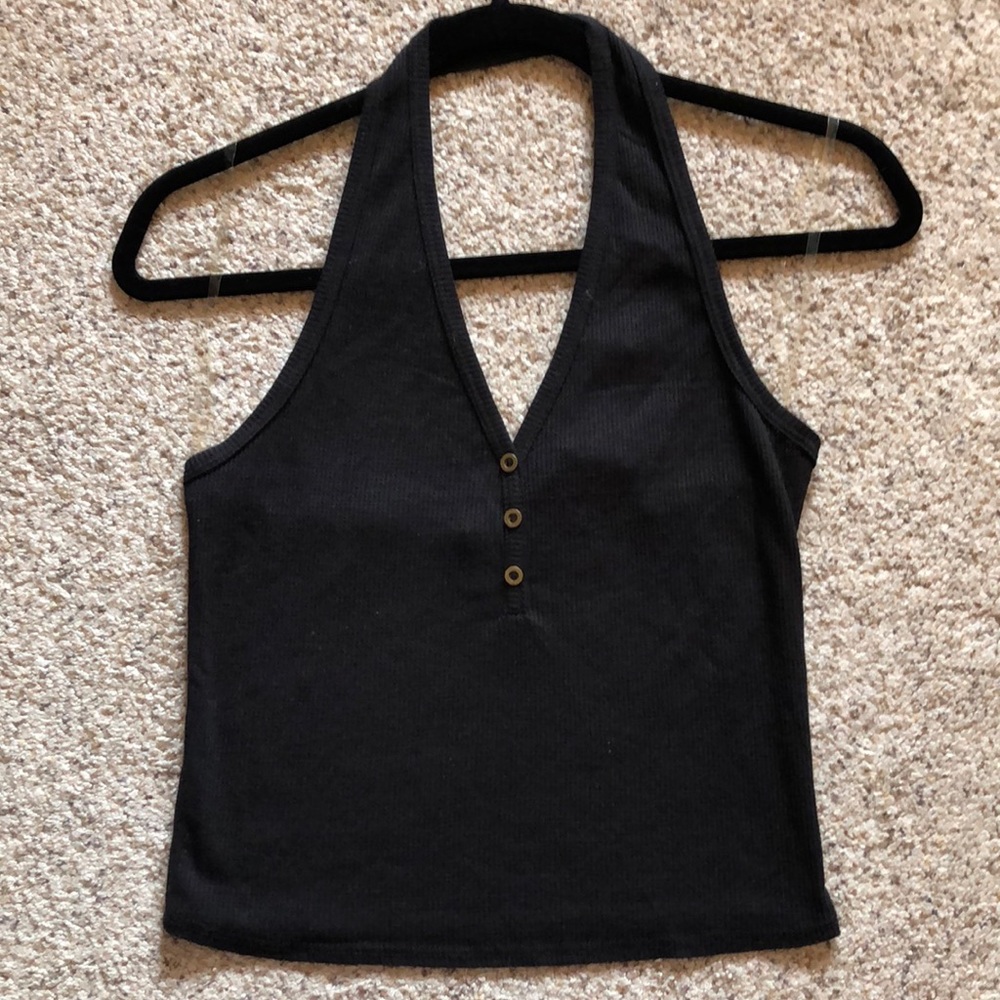 Black Halter/Crop Top